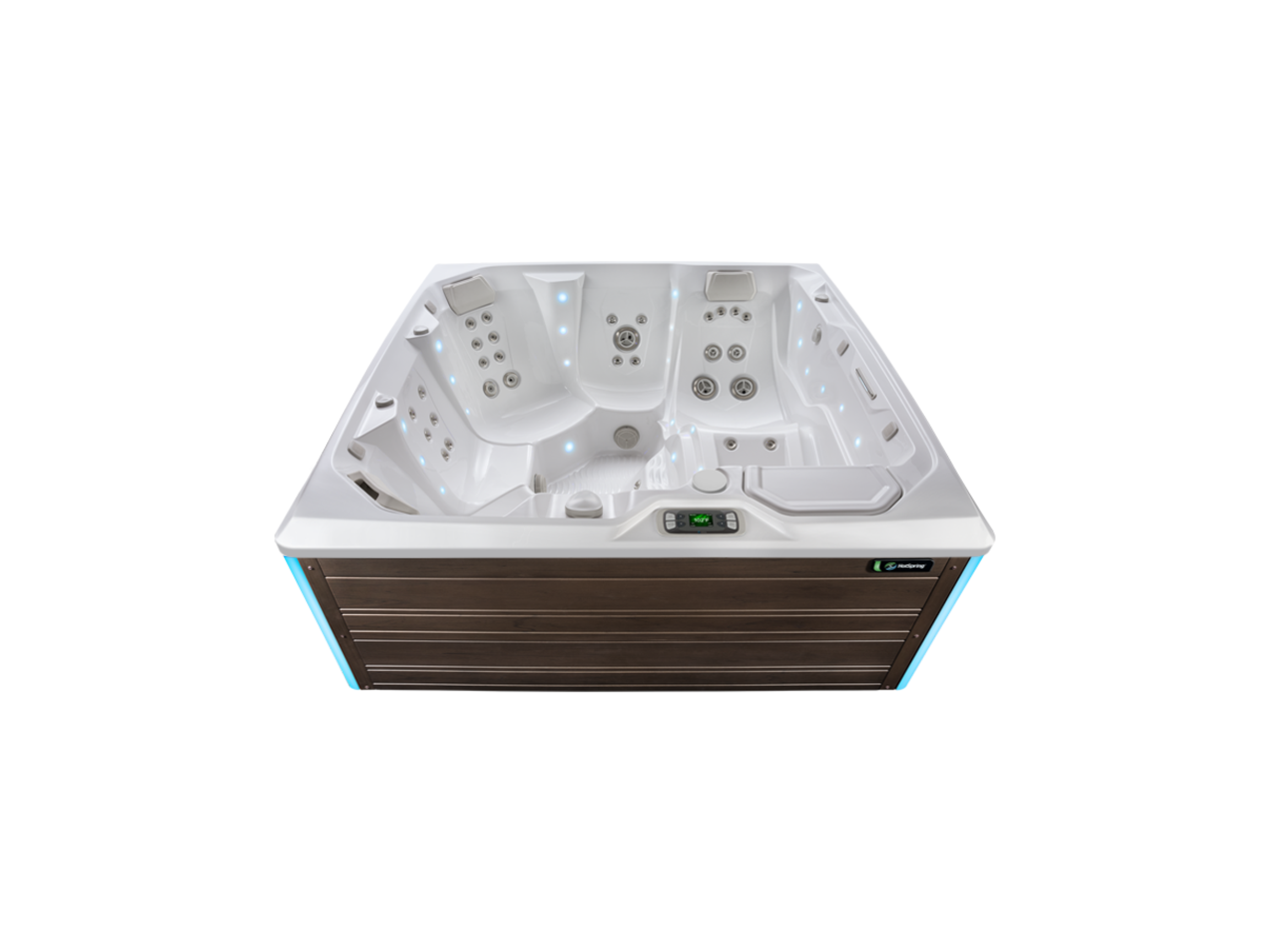 hot spring flair hot tub alpine white shell espresso cabinet in stock