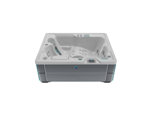 Hot spring Jetsetter LX in stock, shell color gray, exterior color gray