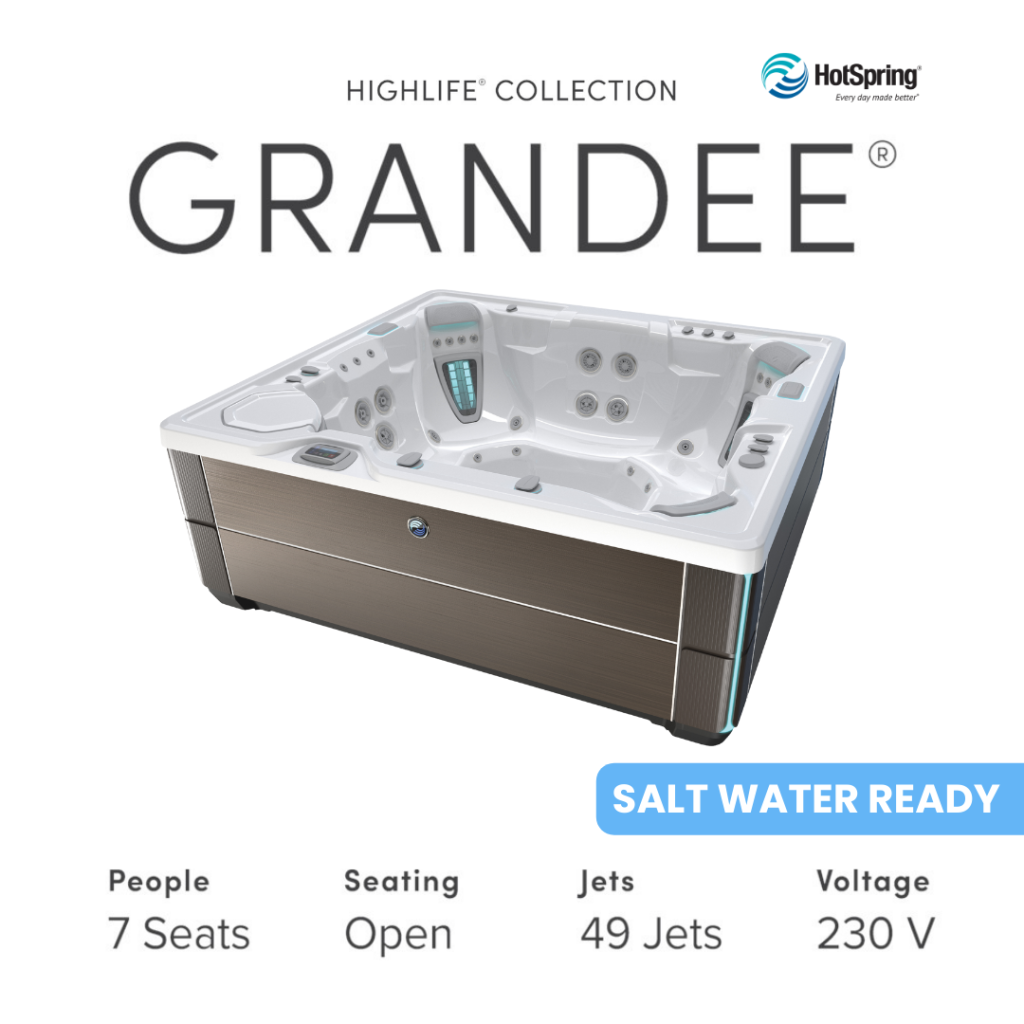 hot spring grandee hot tub salt water compatible click for details