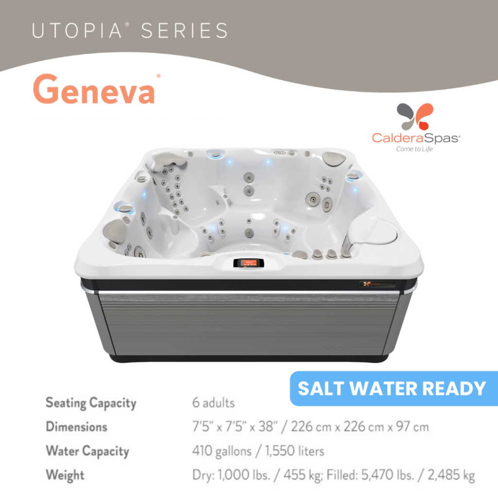 caldera geneva salt water compatible hot tub click for details