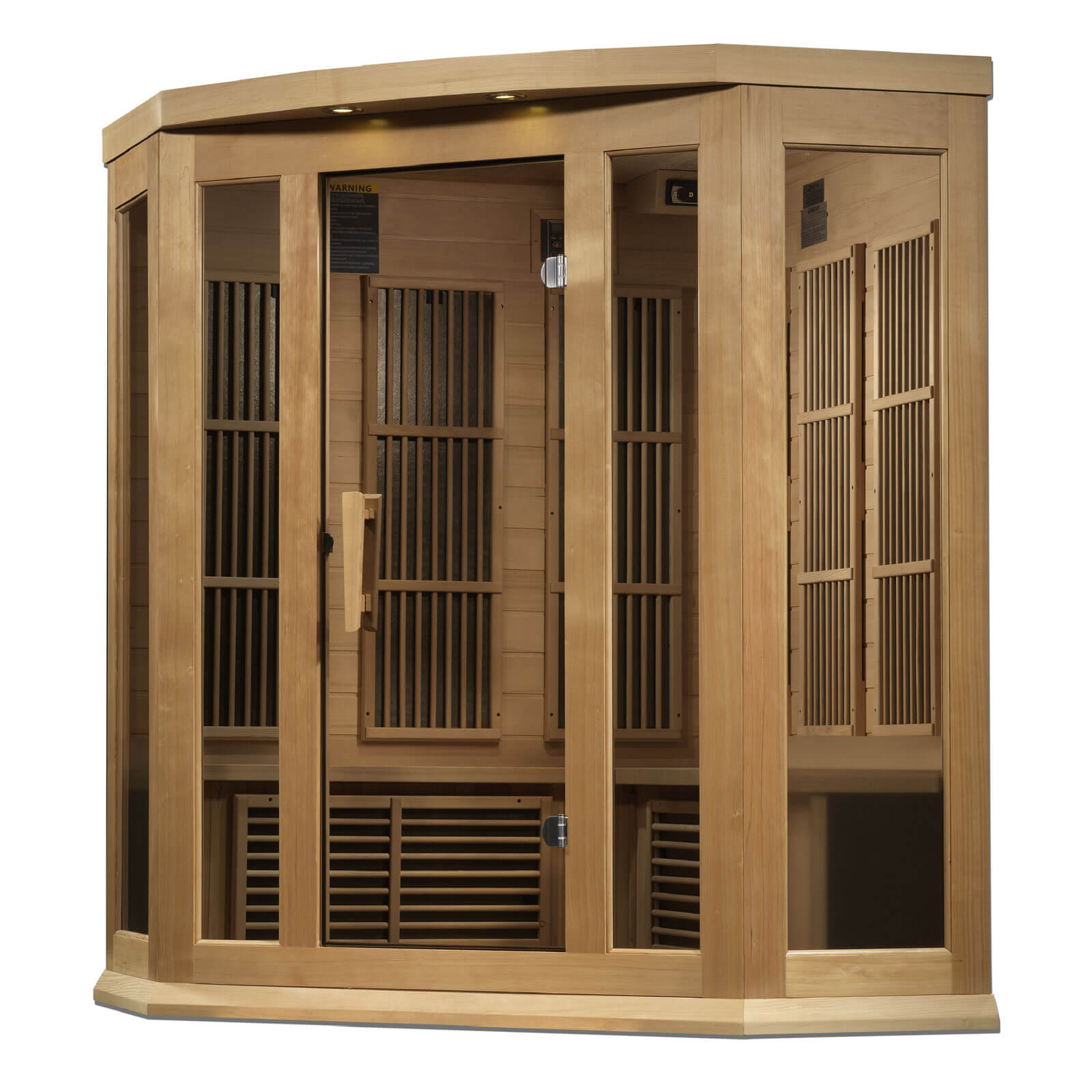 Maxxus 3-Person Corner Near Zero EMF (Under 2MG) FAR Infrared Sauna